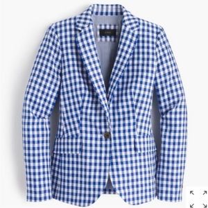 J.Crew Linen Gingham Blazer- sz6